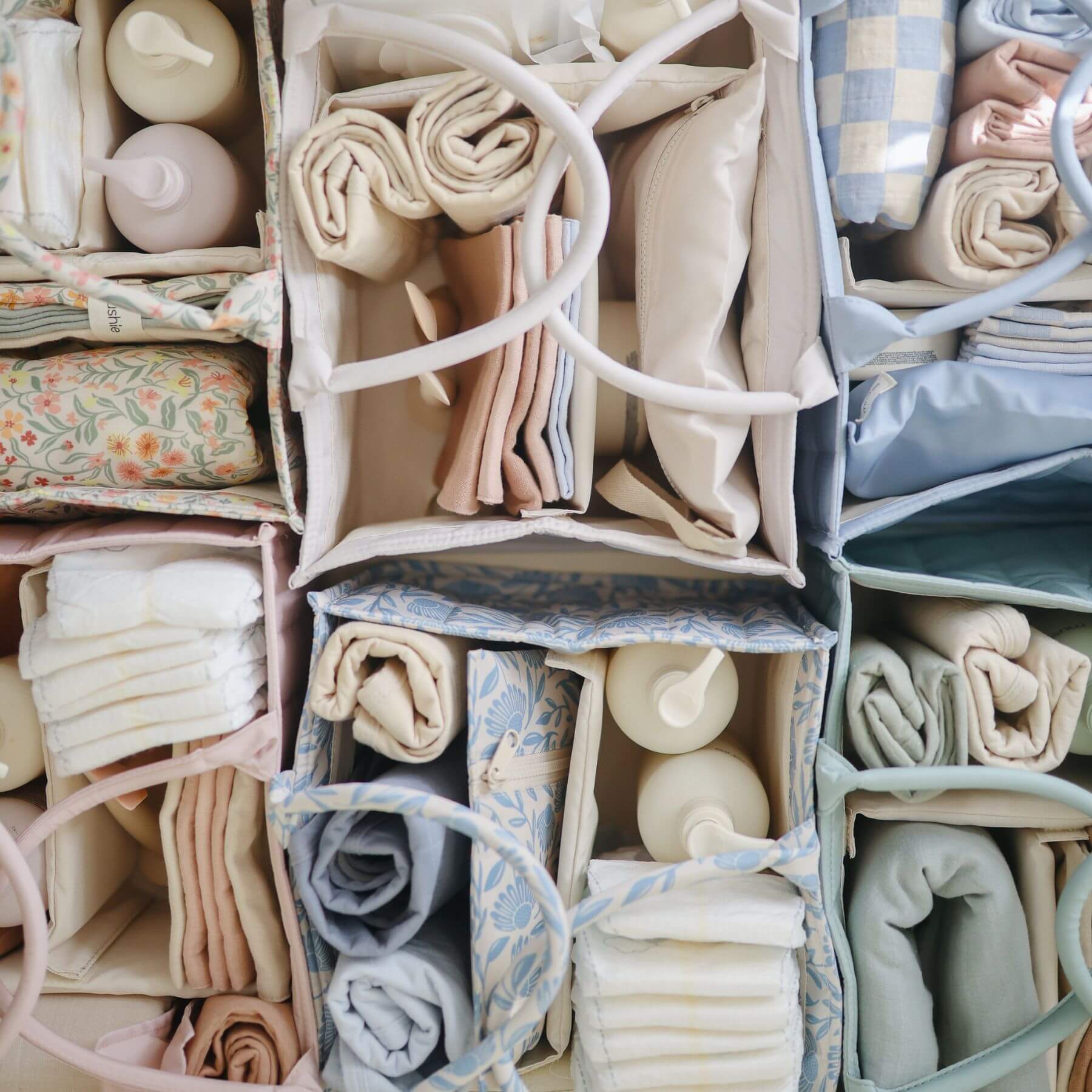 Multiple Mushie Diaper Caddy