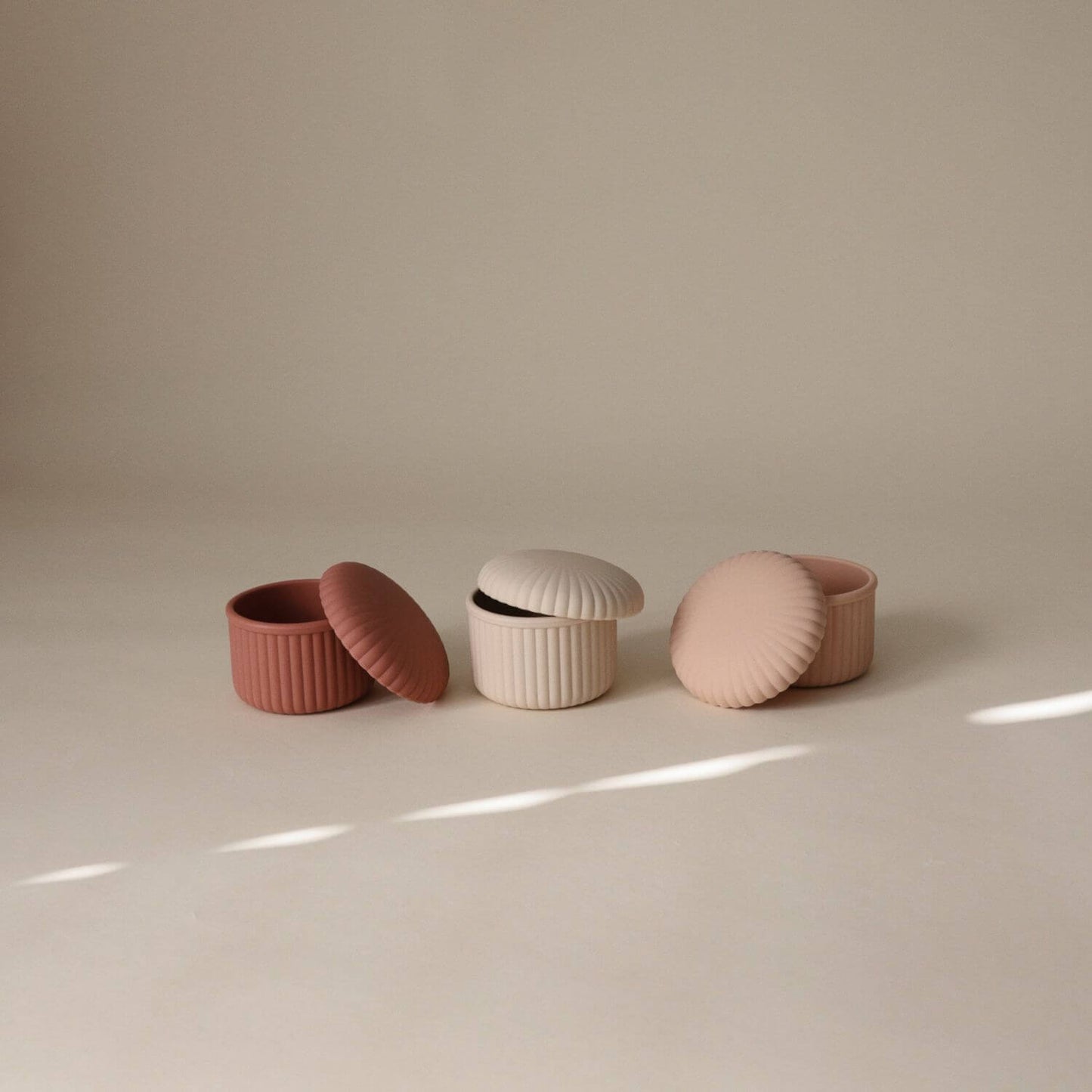 Mushie Silicone Baby Food Containers - Pink