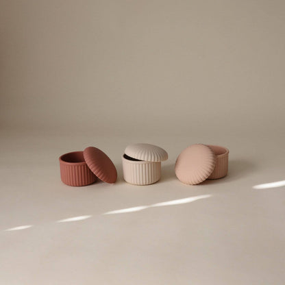 Mushie Silicone Baby Food Containers - Pink