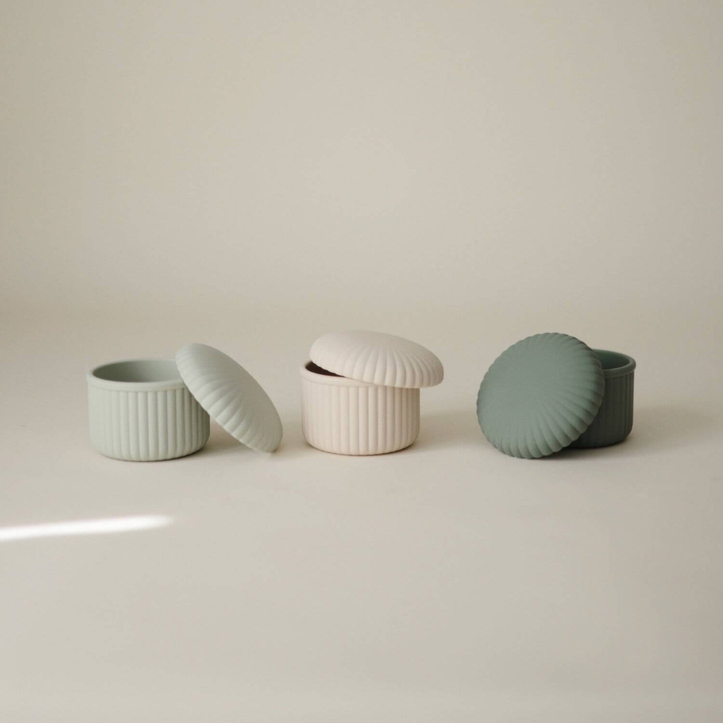 Mushie Silicone Baby Food Containers - Green