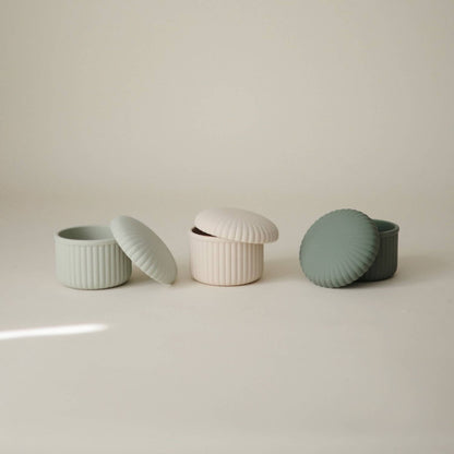 Mushie Silicone Baby Food Containers - Green