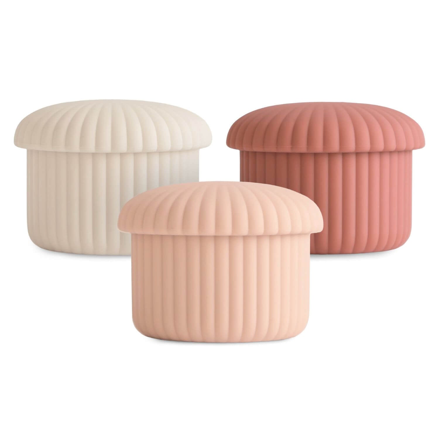 Mushie Silicone Baby Food Containers - Pink
