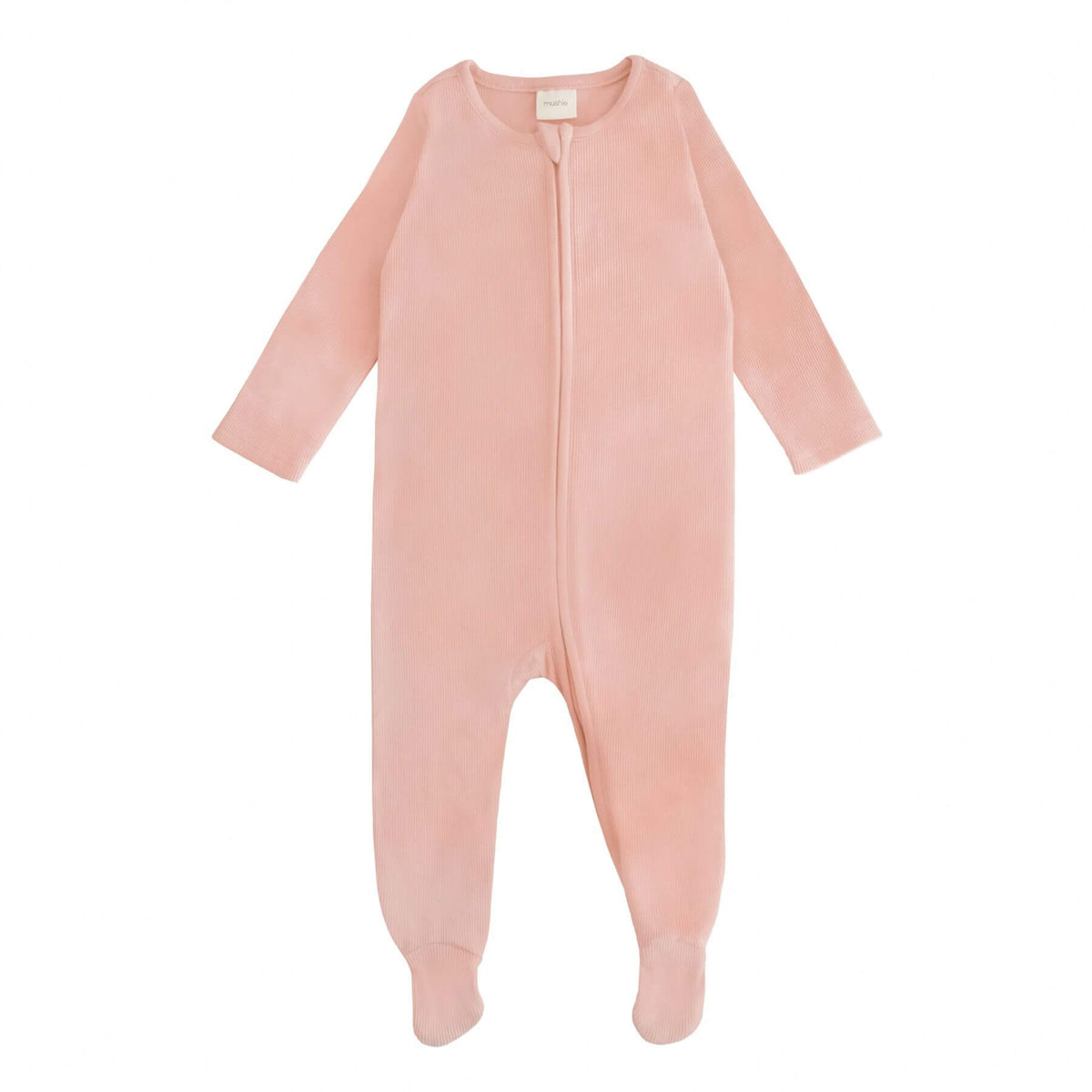 Mushie Zipper Pajama - Blush