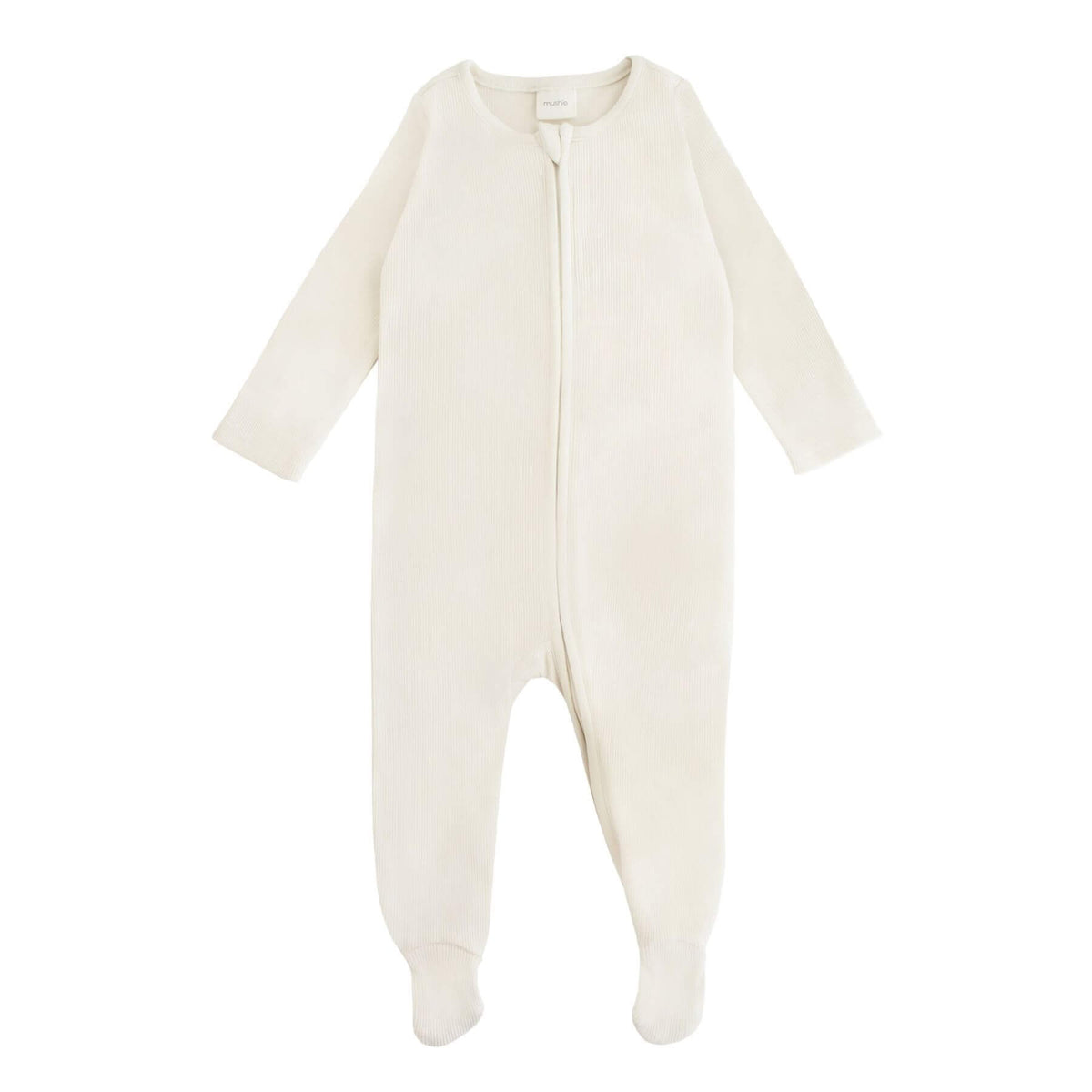 Mushie Zipper Pajama - Ivory