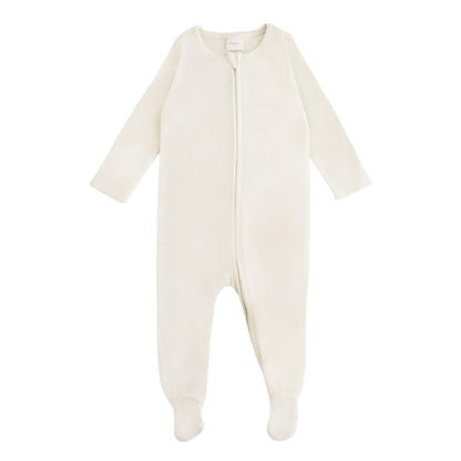 Mushie Zipper Pajama - Ivory