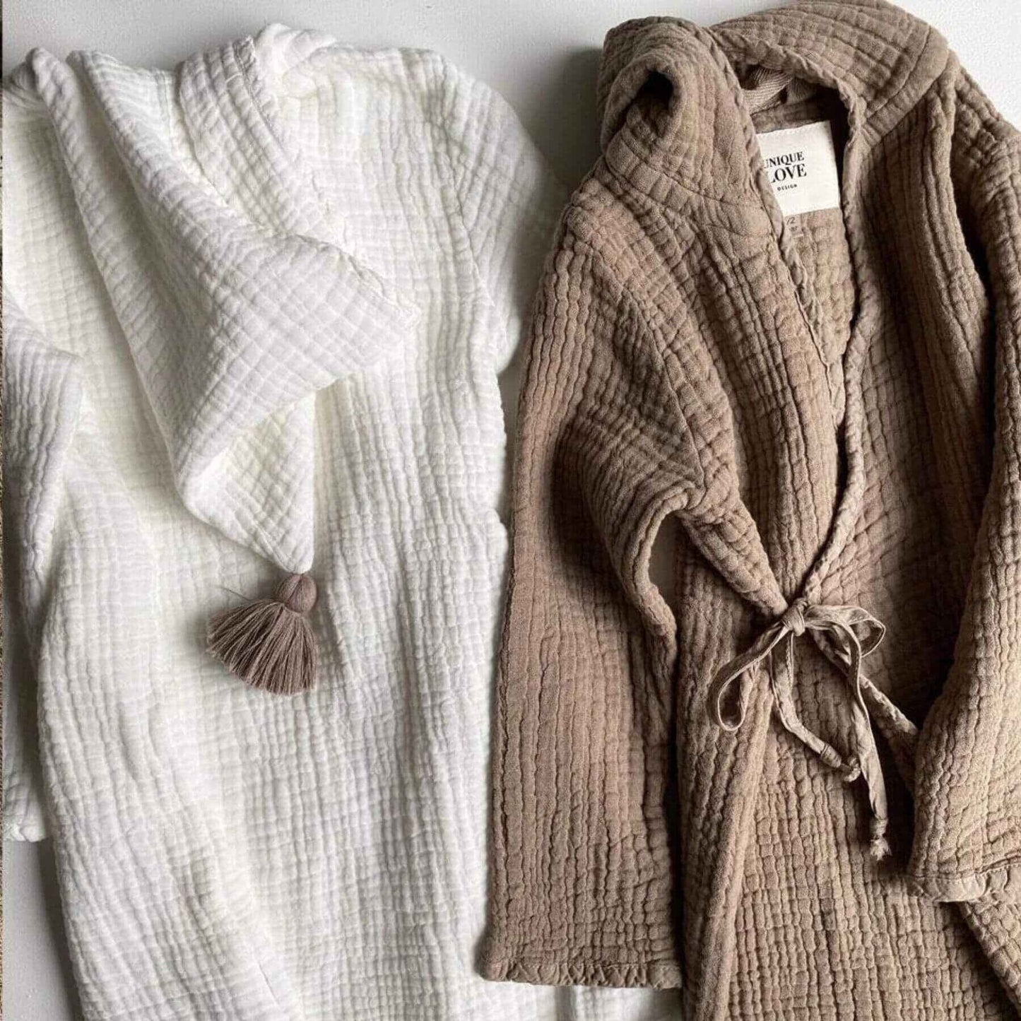 Unique Love Design Muslin Bathrobes