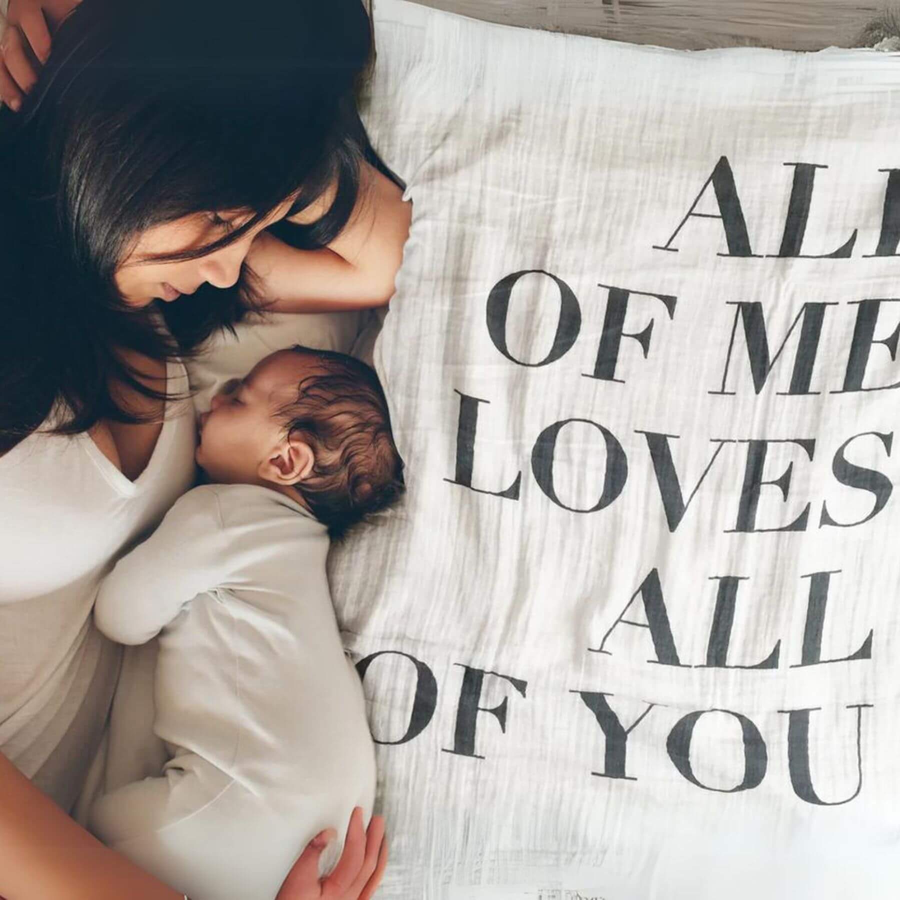 Unique Love Design Muslin Cloth - All of Me Loves All of You