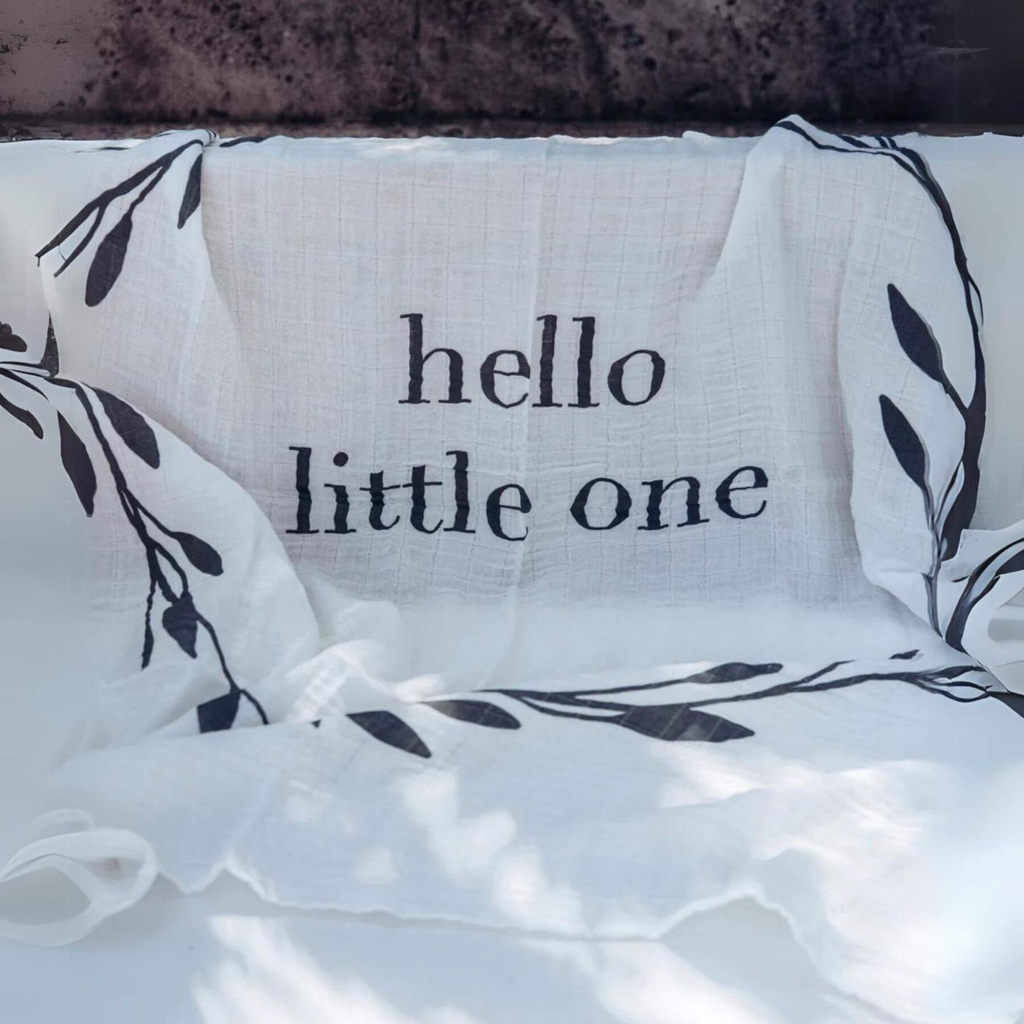 Unique Love Design Muslin Cloth - Hello Little One