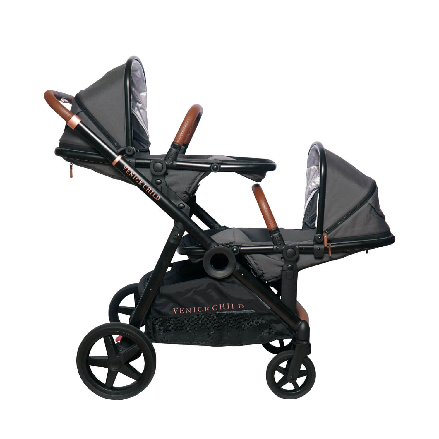 Venice Child Maverick Stroller & 2nd Seat | Twilight - w/ 2 toddler seats