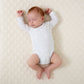 Baby Sleeping on My First Quilted Crib Mattress