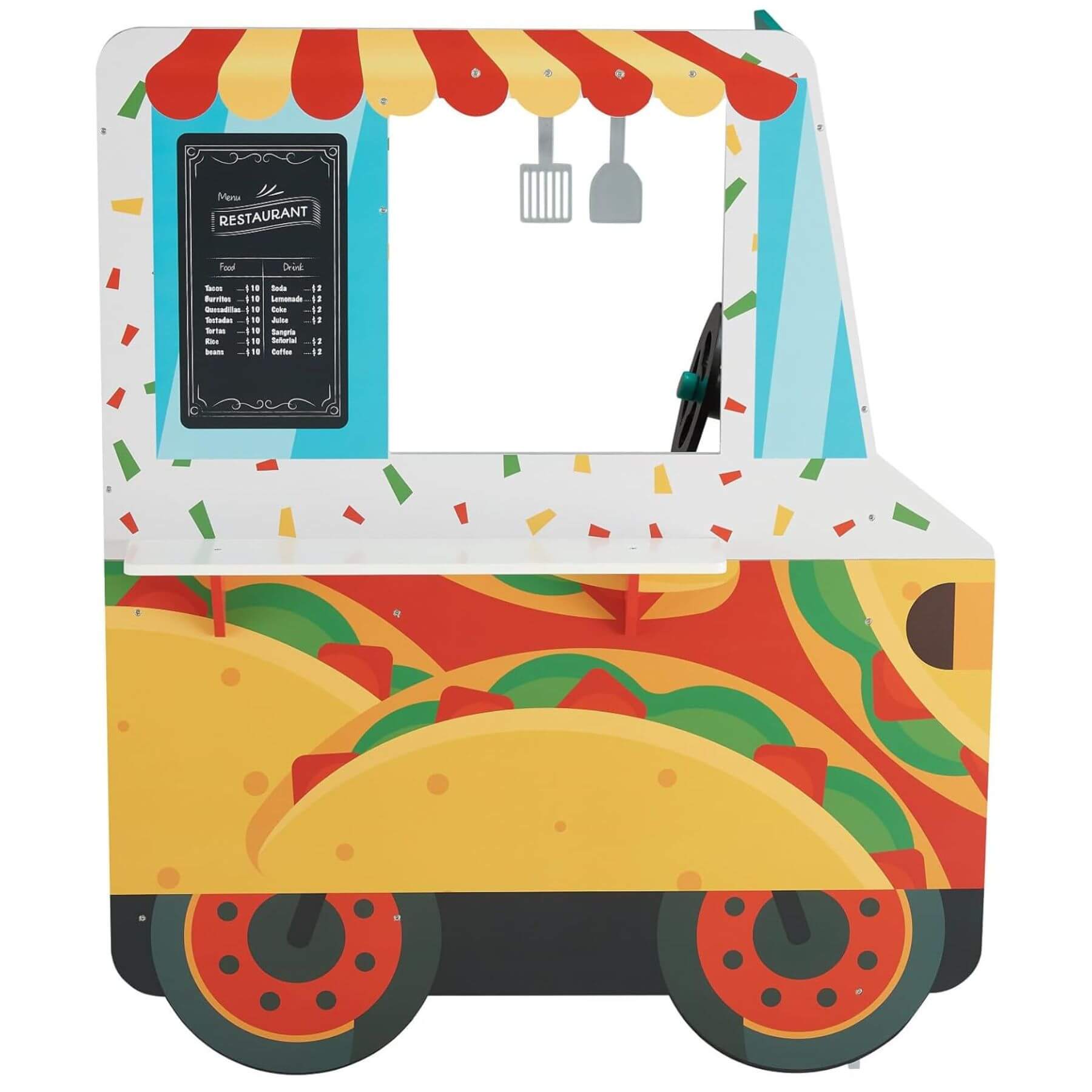 Teamson Kids My Little Helper Kids Play Taco Truck Playset on a white background
