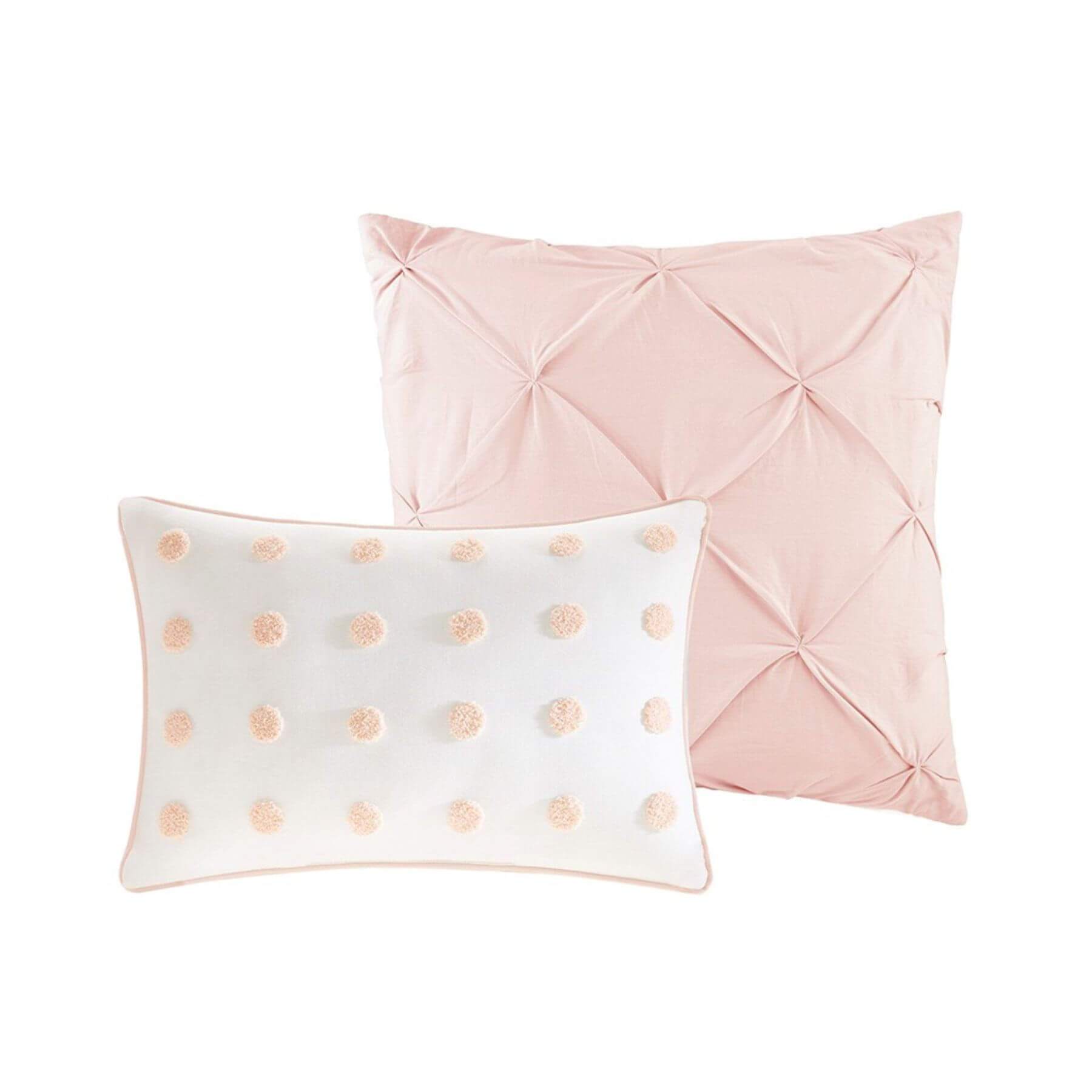 Myla 7 Piece Cotton Jacquard Decorative Pillows Blush