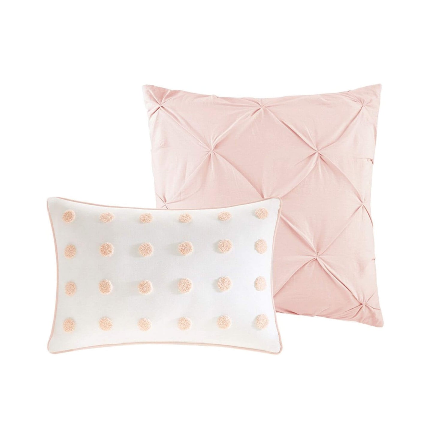 Myla 7 Piece Cotton Jacquard Decorative Pillows Blush