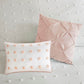 Myla 7 Piece Cotton Jacquard Decorative Pillows Blush