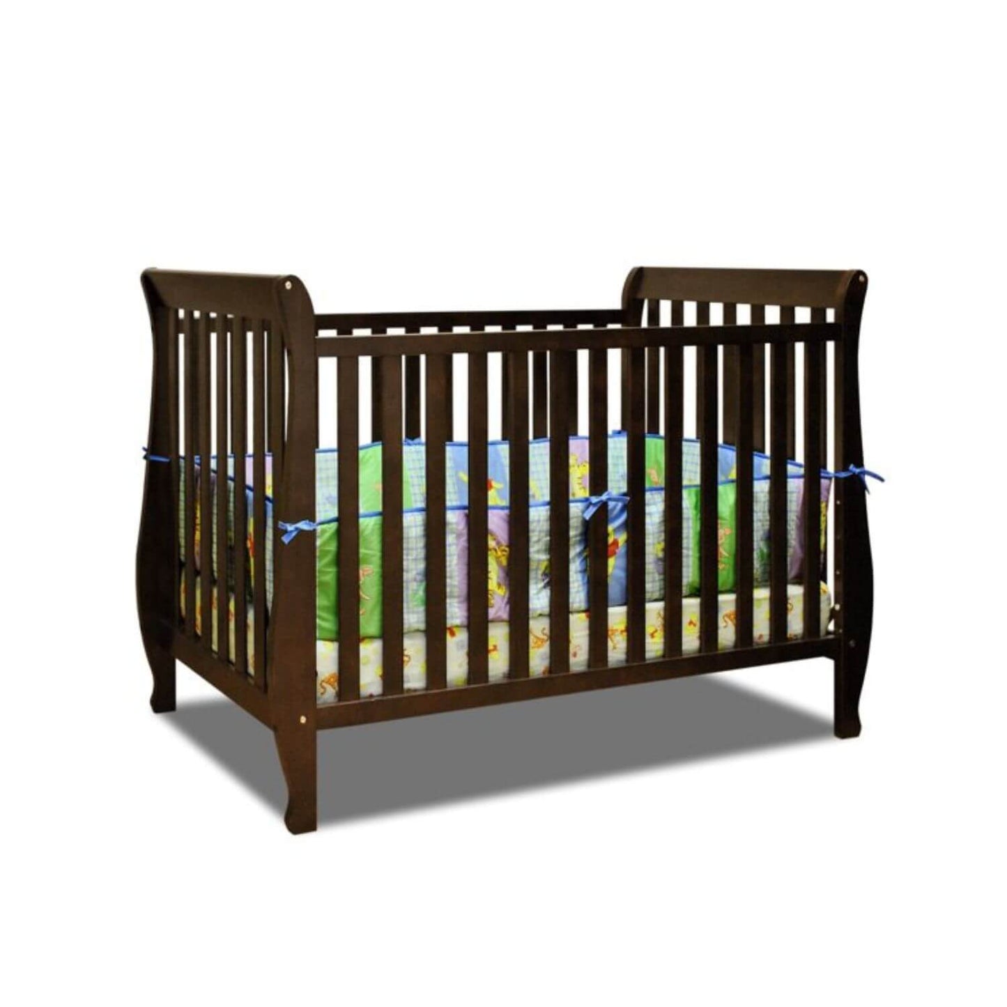 AFG Naomi 4-in-1 Baby Crib with Guardrail Espresso