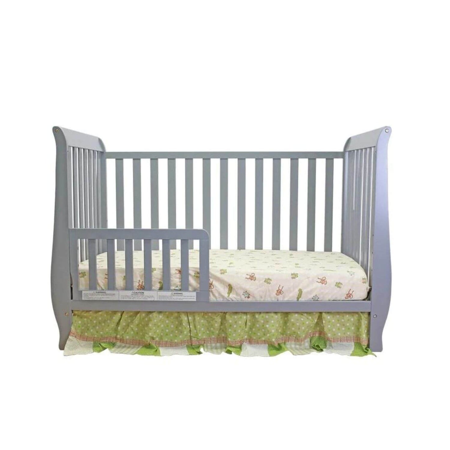 AFG Naomi 4-in-1 Baby Crib with Guardrail Gray