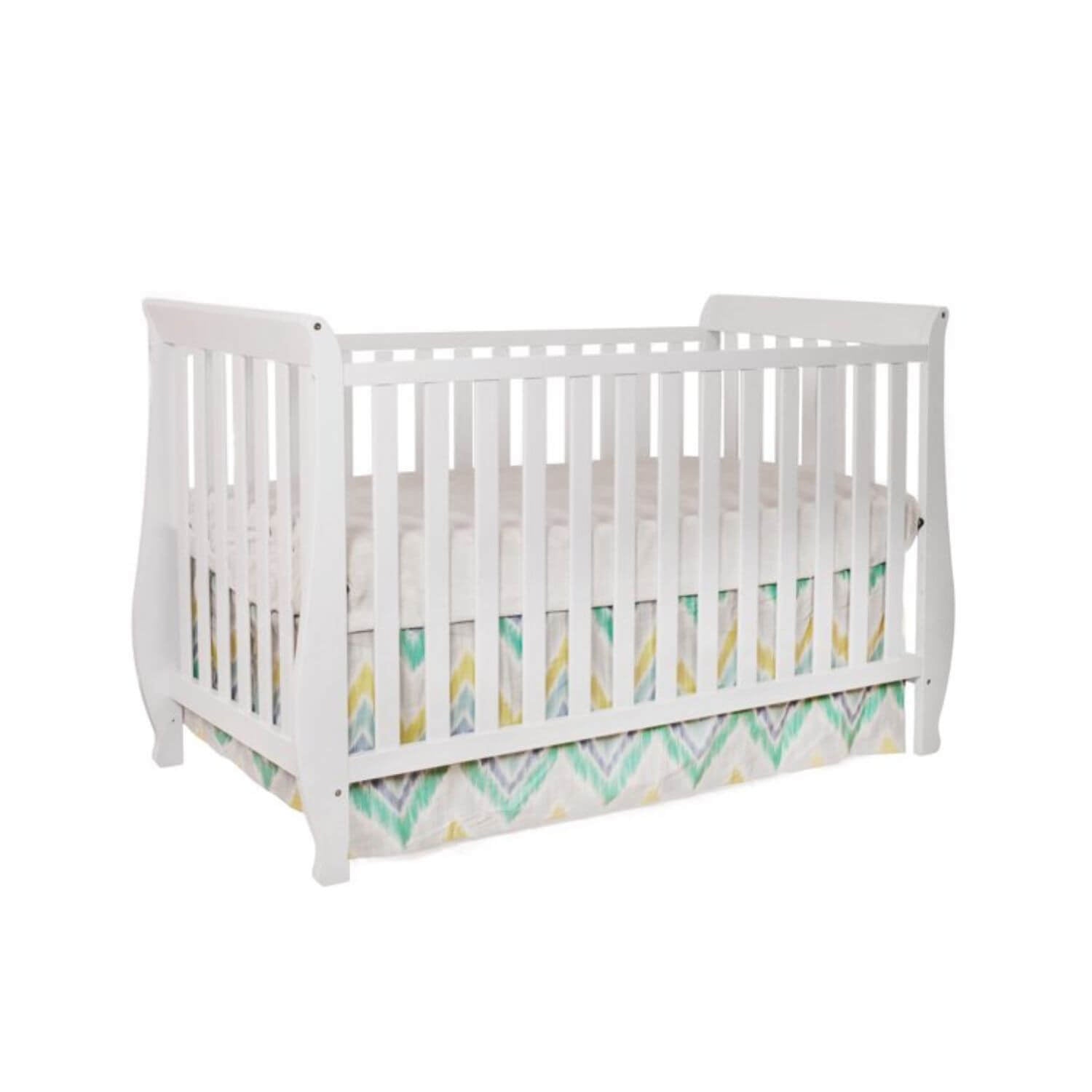 AFG Naomi 4-in-1 Baby Crib with Guardrail White