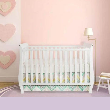 AFG Naomi 4-in-1 Baby Crib with Guardrail White