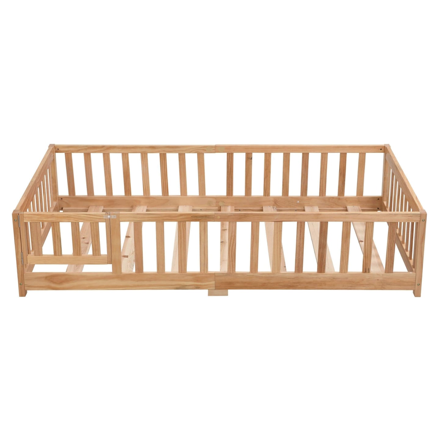 Civil HN Solid Wood Full Size Floor Bed - Natural