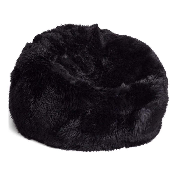 Natures Collection Bean Bag, New Zealand Sheepskin, LW, Black