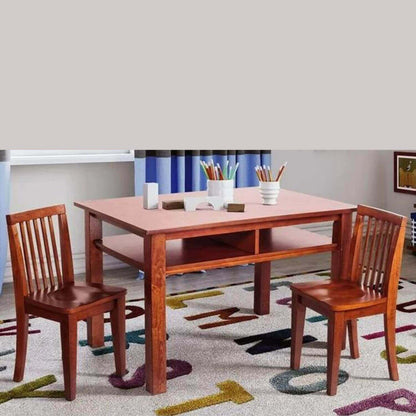 AFG Newton Kids Table and 2 Contoured Chair Set, Mahogany