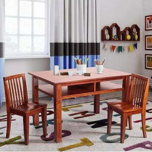 AFG Newton Kids Table and 2 Contoured Chair Set, Mahogany