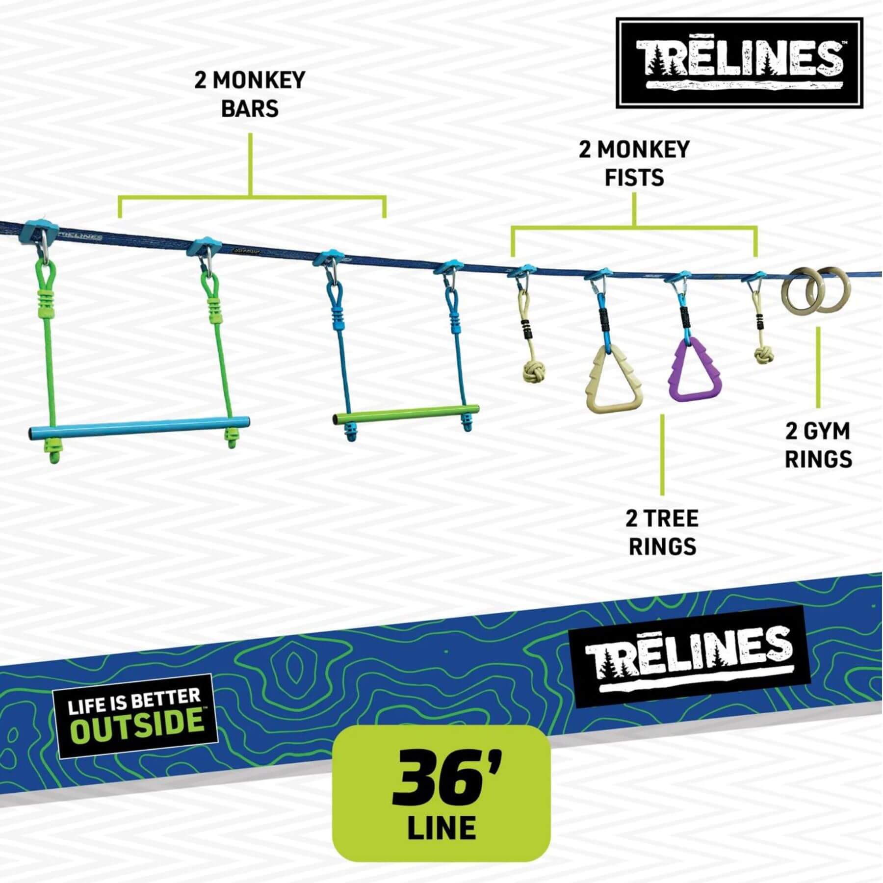 Trelines Ninja Adventure Line 36ft