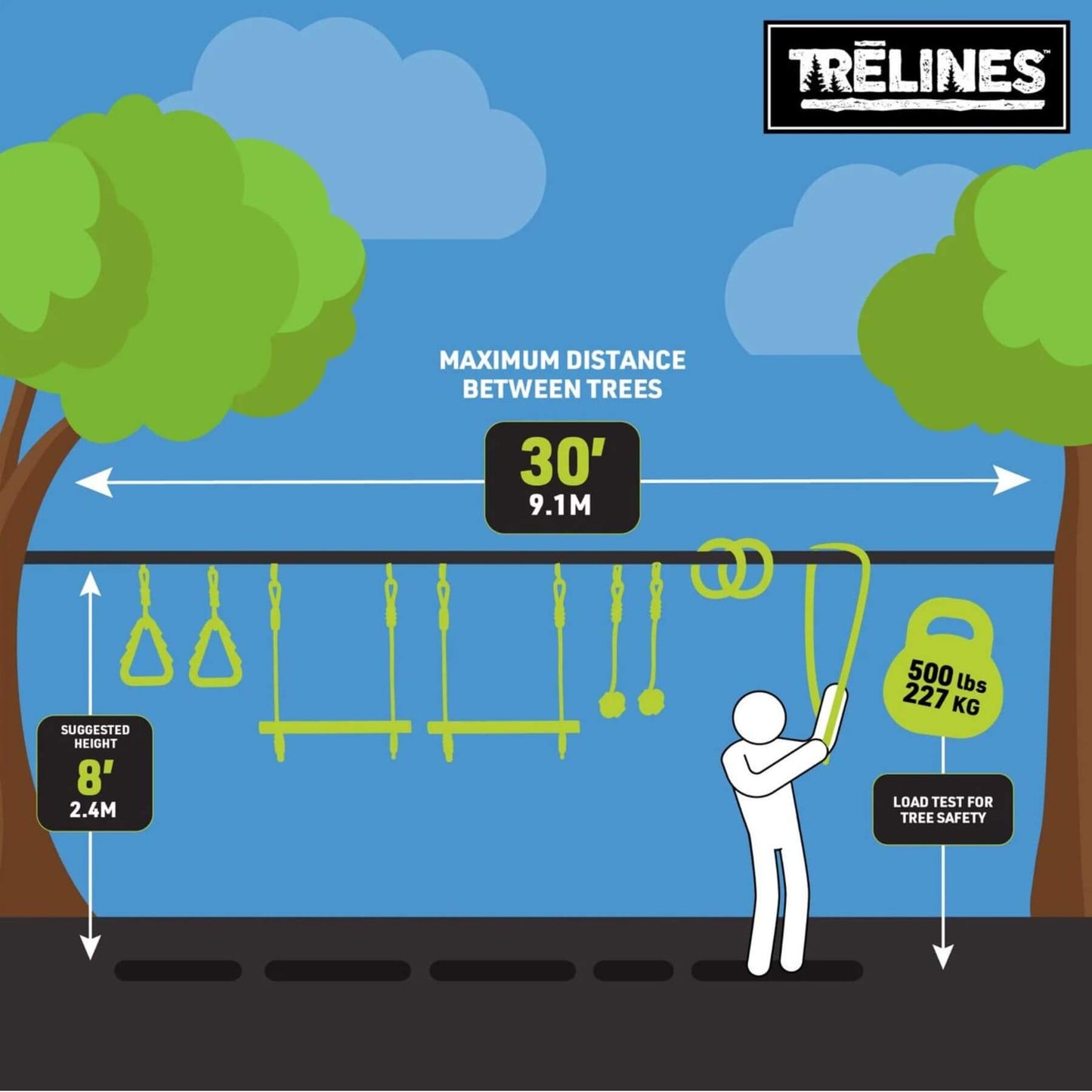 Trelines Ninja Adventure Line 36ft