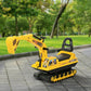 HOMCOM No Power Ride On Excavator Toy Tractors Digger Yellow & Black