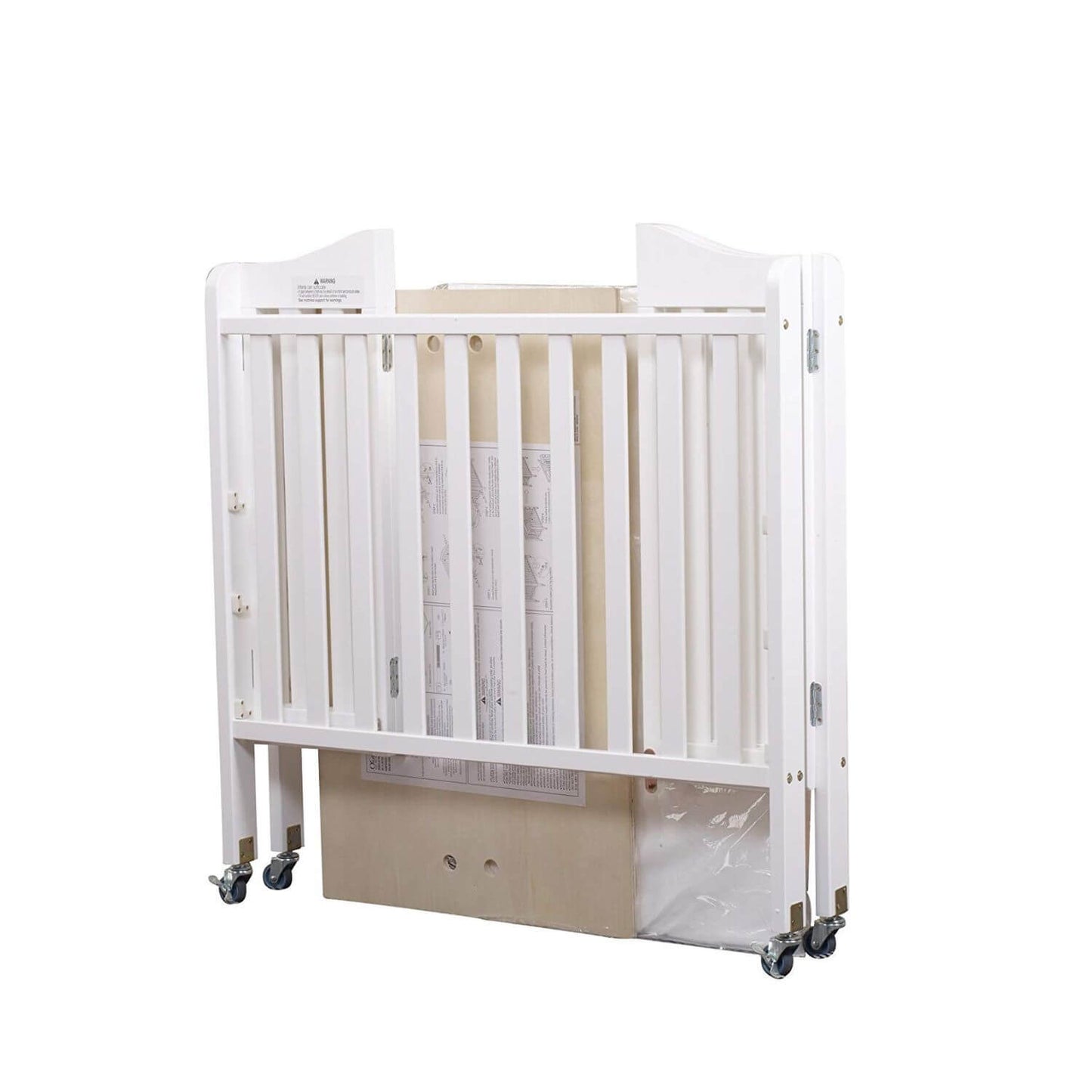 Orbelle Noa Three level Mini Portable Crib White - Folded