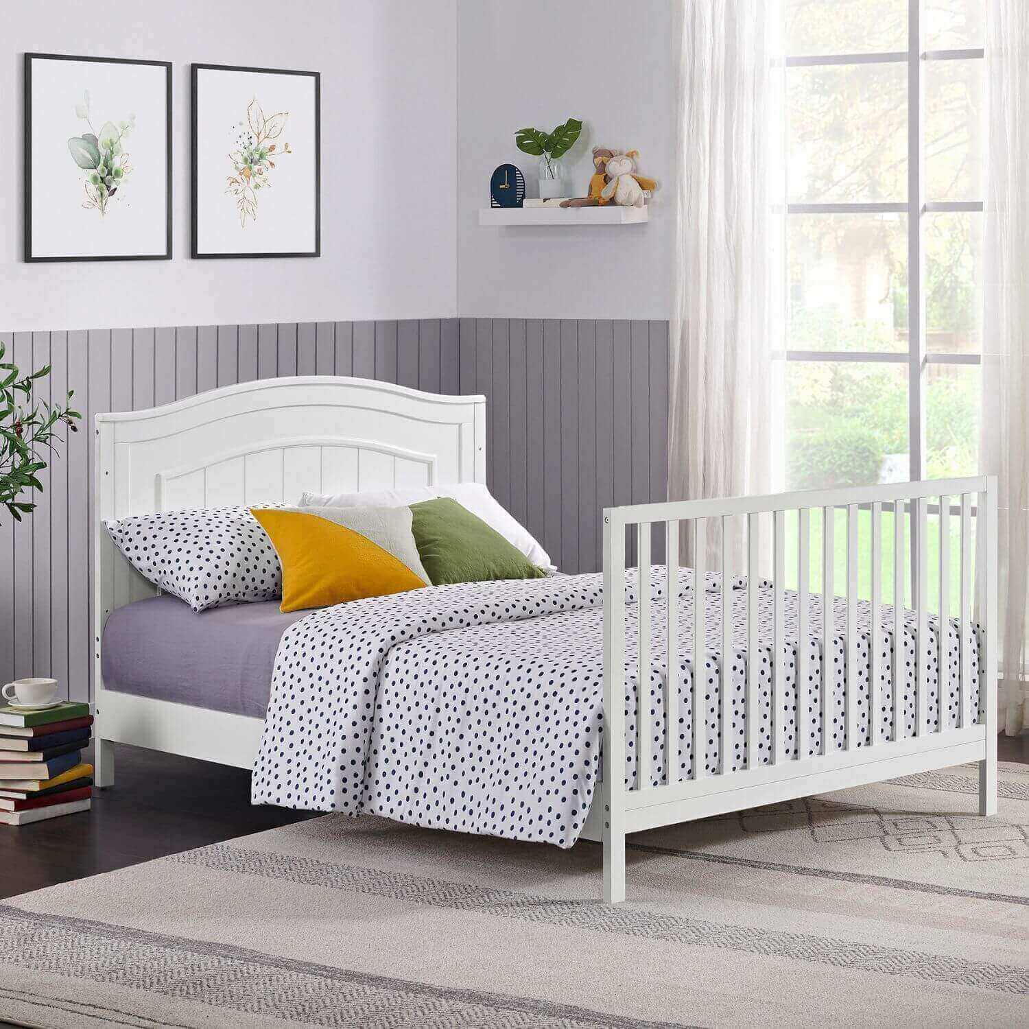 Oxford Baby Nolan 4-in-1 Convertible Crib | Snow White