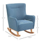 HOMCOM Modern Nursery Rocking Chair with Thick Padding Blue