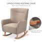 HOMCOM Modern Nursery Rocking Chair with Thick Padding Greige