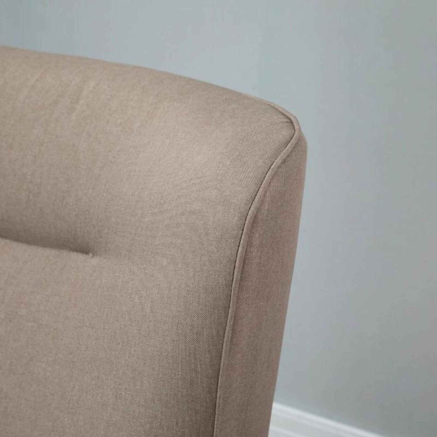 Detail of HOMCOM Modern Nursery Rocking Chair with Thick Padding Greige