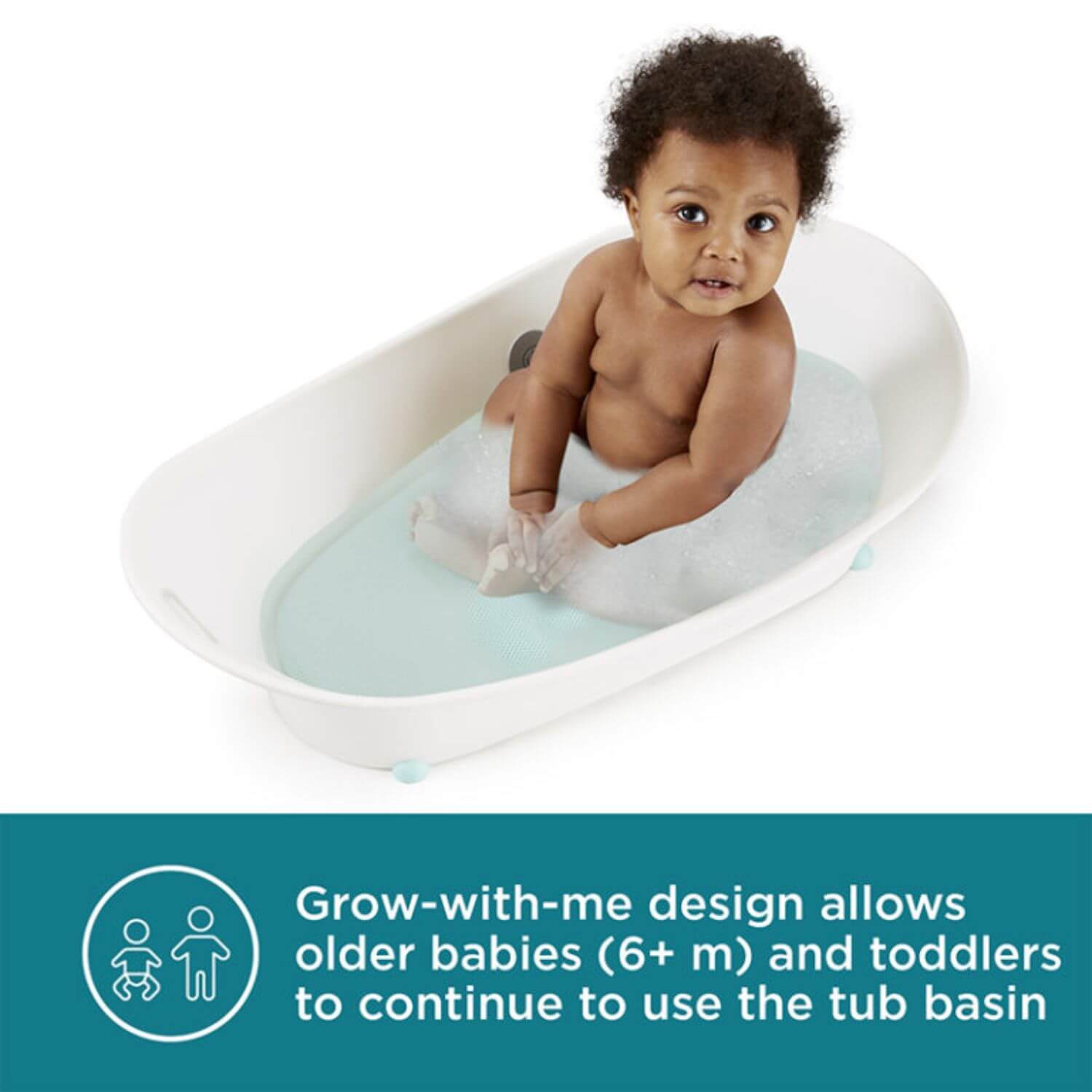 Contours Oasis 2-in-1 Comfort Cushion Tub White - Detail