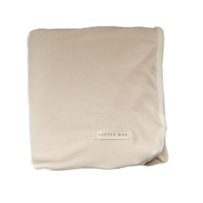 Little Mae & Co Oat Ribbed Toddler Blanket