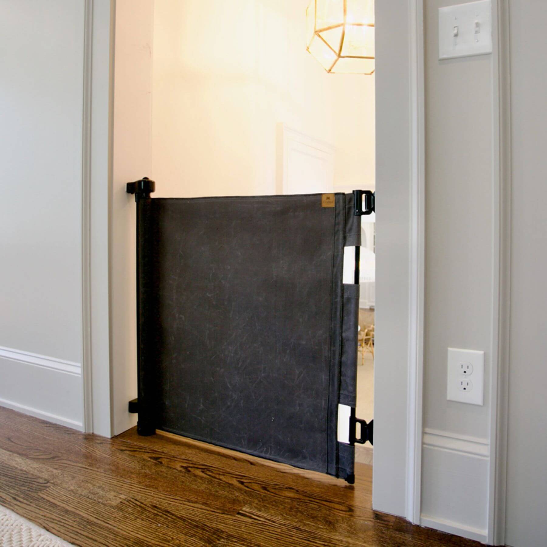 Crafted Gates Co. Oil Waxed Canvas Pet Safety Gate - Grey