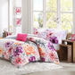 Olivia Floral Comforter Set Pink