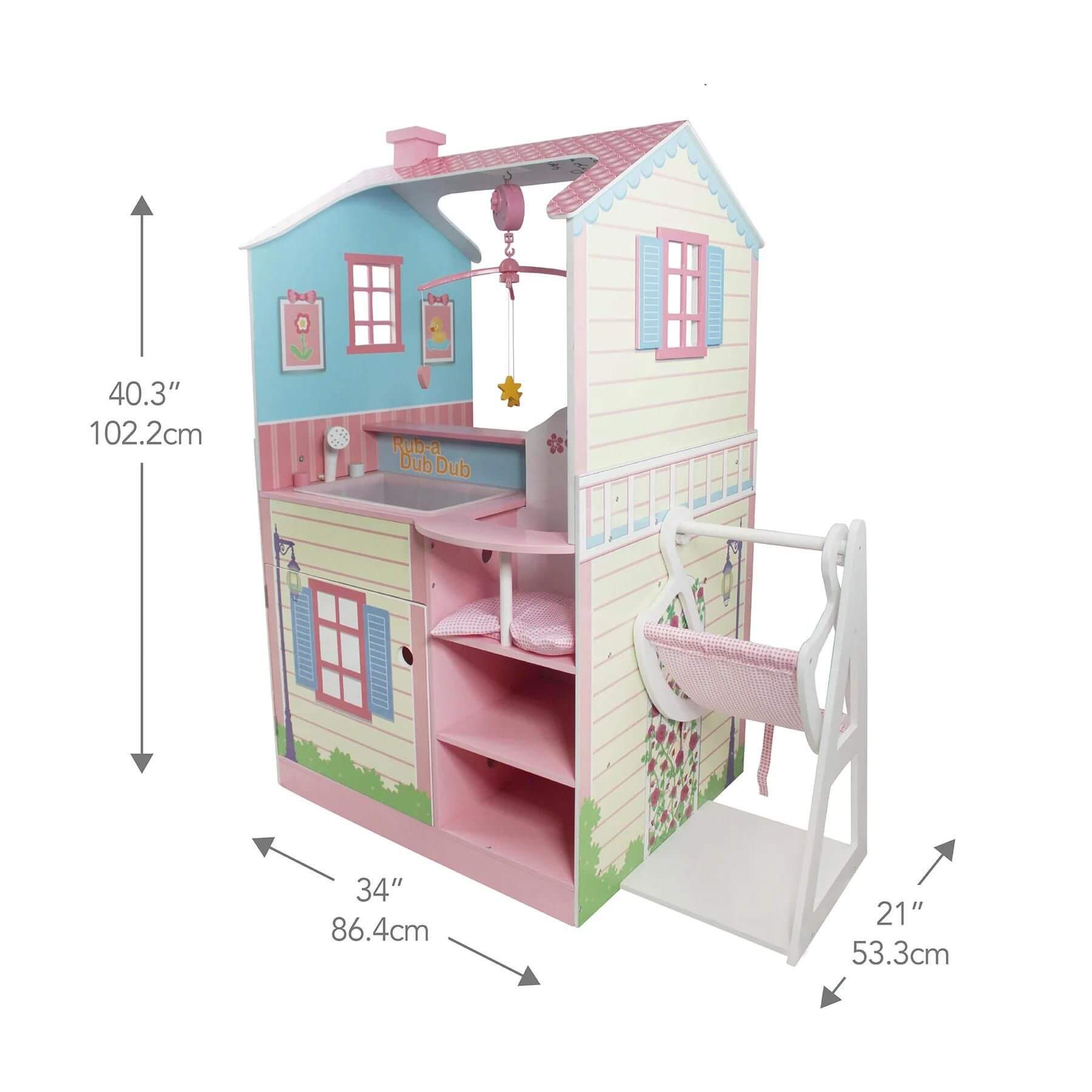 Olivia's Little World Baby Doll Changing Station Dollhouse Multicolor