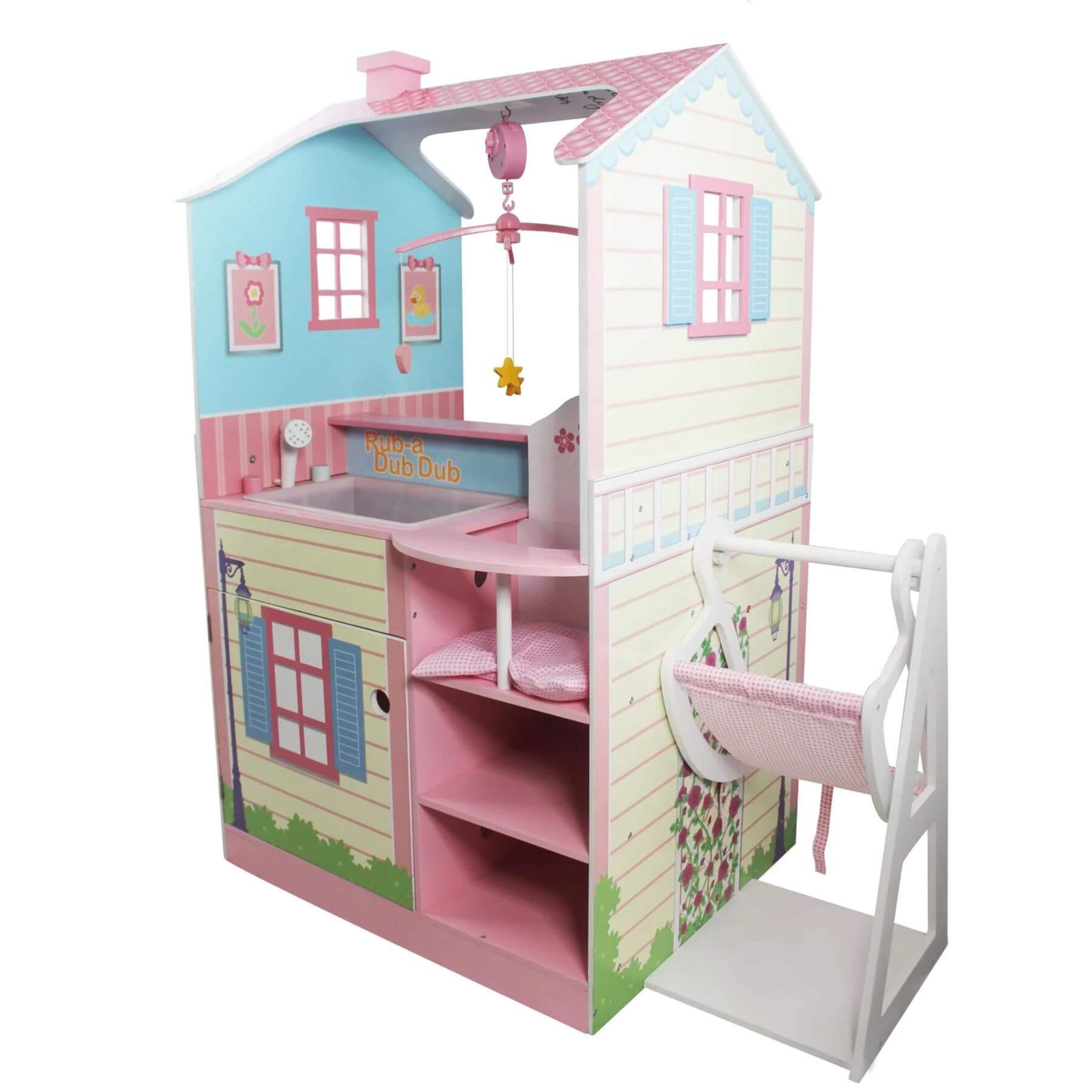 Olivia's Little World Baby Doll Changing Station Dollhouse Multicolor