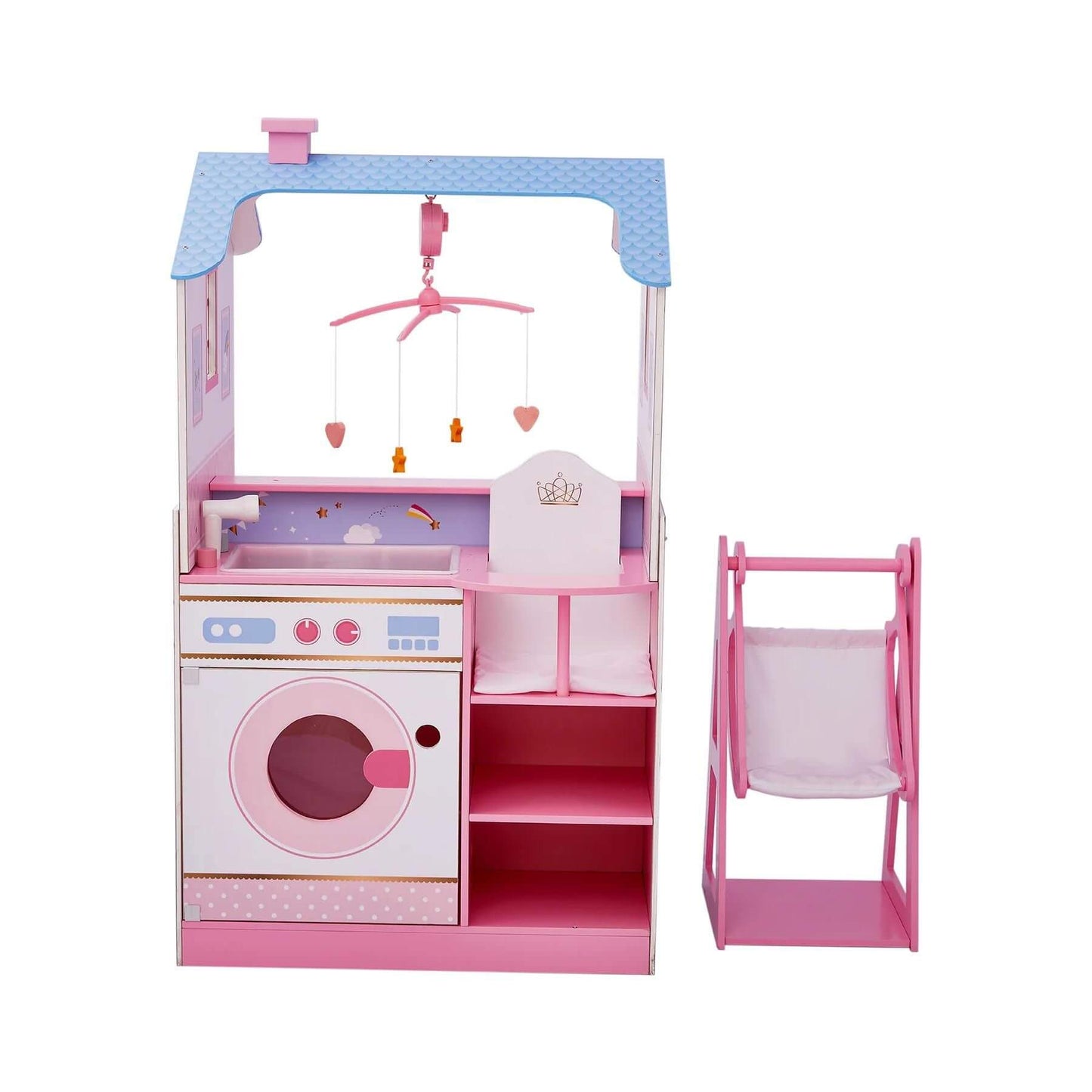 Olivia's Little World Baby Doll Changing Station Dollhouse Pink