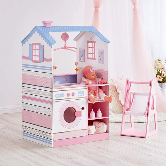 Olivia's Little World Baby Doll Changing Station Dollhouse Pink