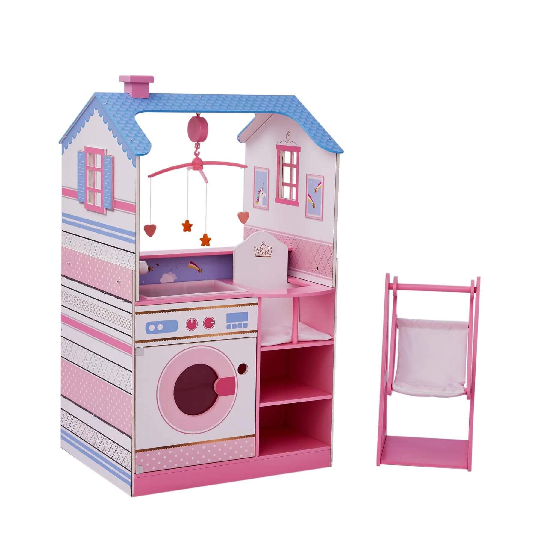 Olivia's Little World Baby Doll Changing Station Dollhouse Pink