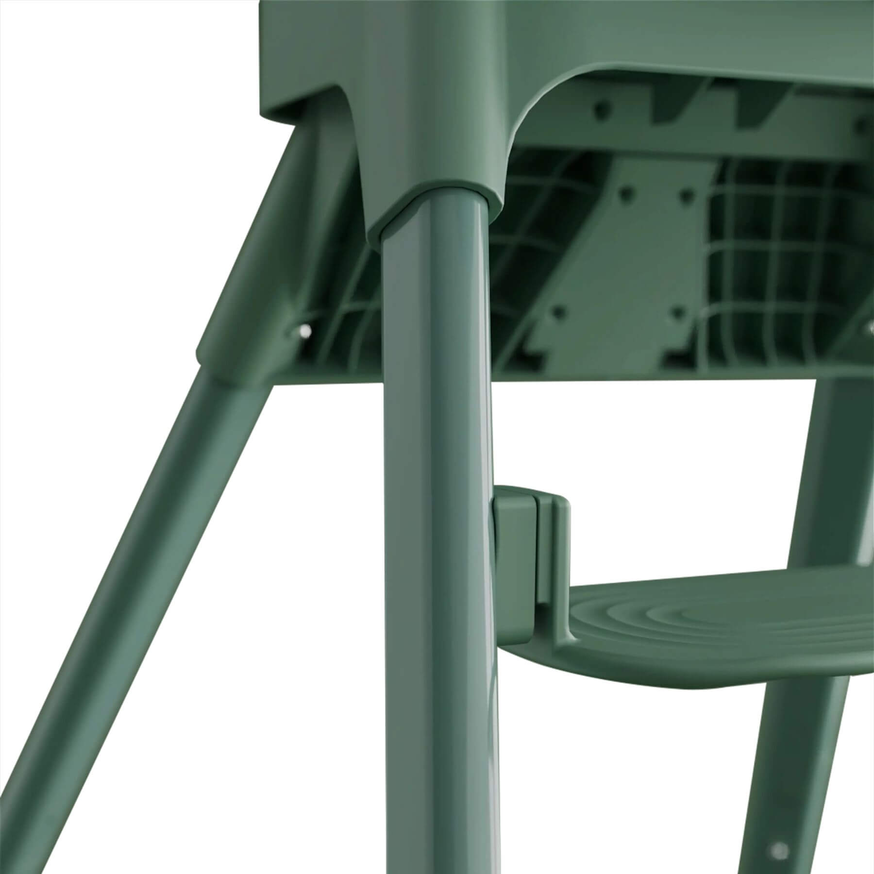Close-up of Mompush Olli High Chair - Green