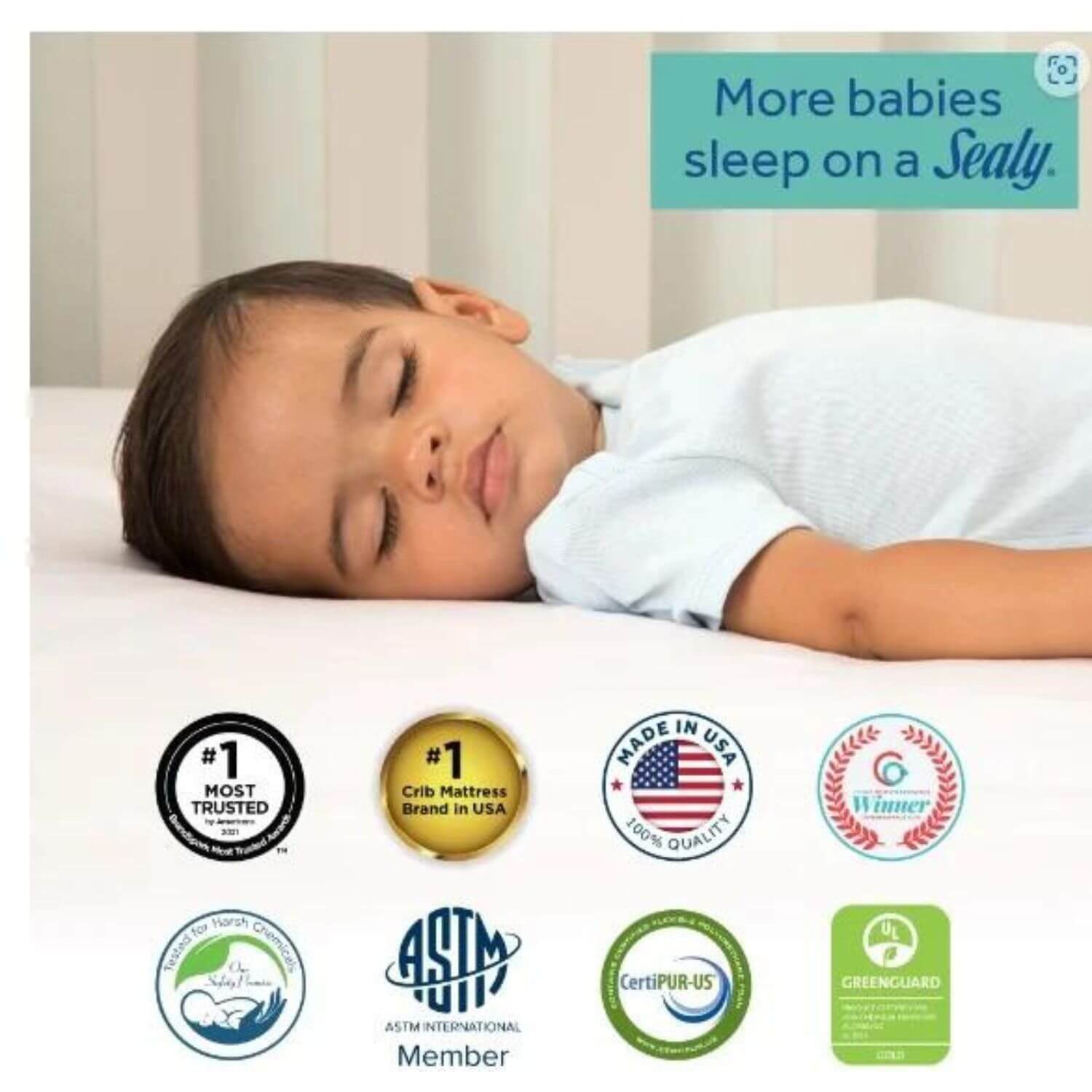 Sealy OptiCool 2-Stage Cool Gel Crib and Toddler Mattress - Detail