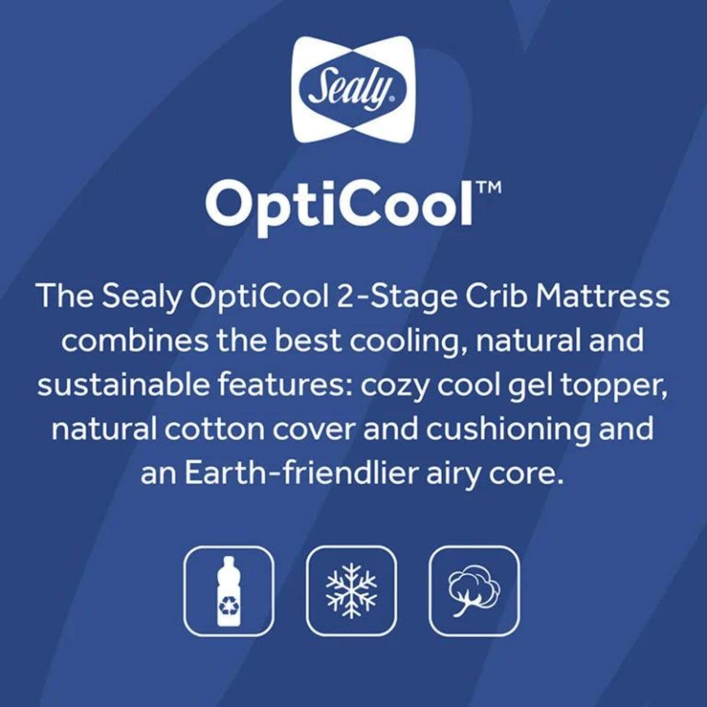 Sealy OptiCool 2-Stage Cool Gel Crib and Toddler Mattress - Detail