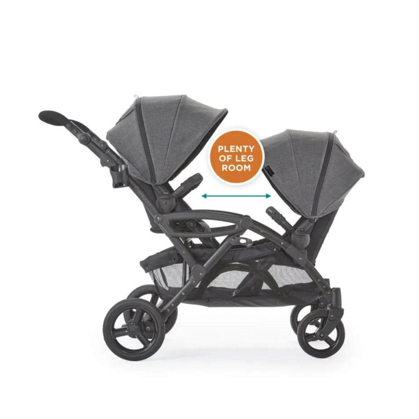 Contours Options Elite V2 Double Stroller Graphite Gray