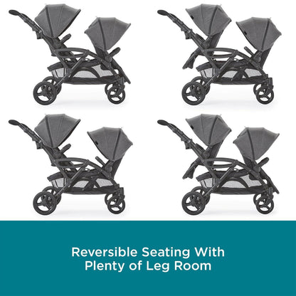 Contours Options Elite V2 Double Stroller Graphite Gray - Detail
