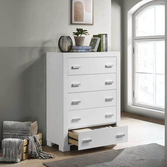 Orbelle 5 Drawer Chest White - Lifestyle
