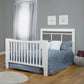 Orbelle Crystal Convertible crib with Trundle White with Gray Padding - Lifestyle